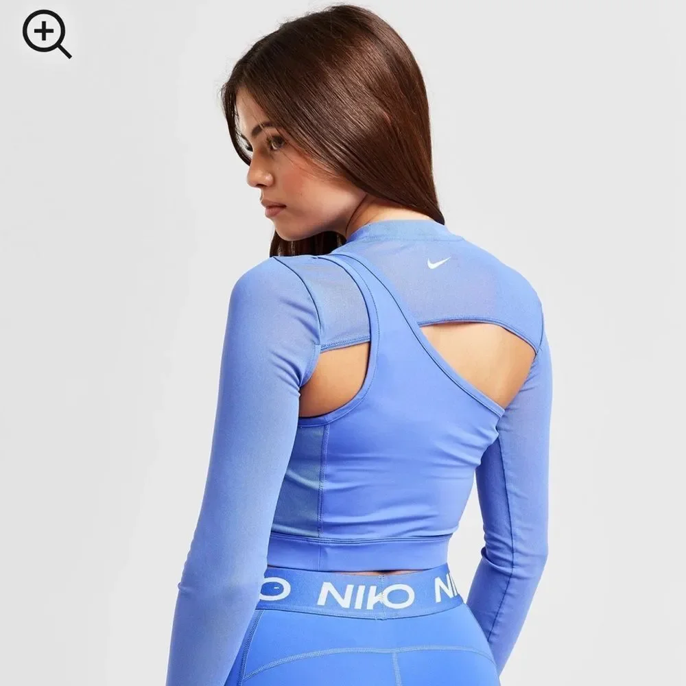 Nike pro Vibrant Blue Cutout Top